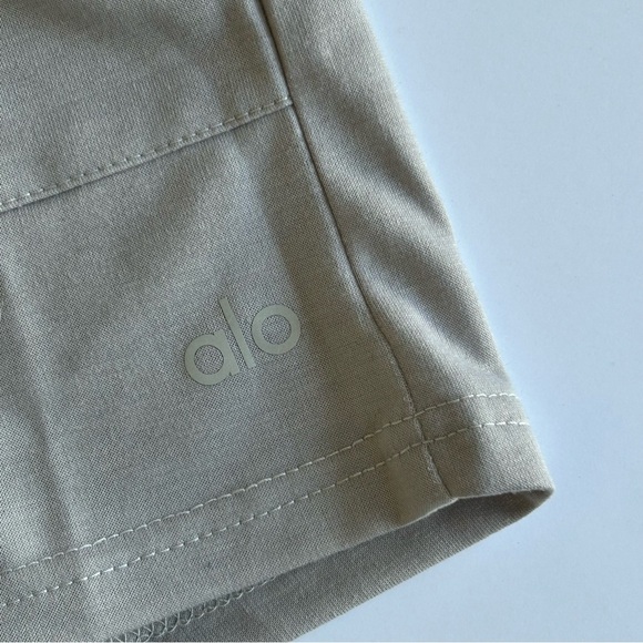 FRAME Women's Cotton Trench Skort Casual Solid Khaki Beige Size 4 - Picture 3 of 8